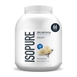 Isopure Zero Carb 100% reine Whey Isolate Protein Pulver, Lactosefrei, Glutenfrei, Mit Vitaminen, Creamy Vanilla, 25g Protein Per Serving, 4.5 Lbs, 66 Portionen (Verpackung Mai Vary)