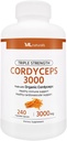 ML Naturals Triple Strength Cordyceps 3000 Hergestellt mit Bio Cordyceps, 240 Gemüse Kapseln. Gesunde Immununterstützung, Non-GMO, NSF-Certified & cGMP-Compliant Third-Party Lab getestet.