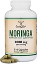 DWS Organic Moringa Kapseln 1000mg - Pure Moringa Pulver für Energie und Immununterstützung - Grüne Superfood reich an Antioxidantien, essentielle Vitamine & Aminosäuren - 105 Vegan Kapseln