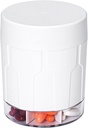 Betife Extra große Ergänzung Organizer, scharfe Pille Organizer Flasche, Tägliche Pillenspender mit 7 großen Komponenten, Organizer zu halten 7 Tage Vitamin Medication, 21 Etiketten und eine Reinigungsbürste (Weiß)