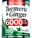 FITO MEDIC's Lab | Turmeric and Ginger Supplement | 6000 mg | 180 Caps | Ultra high Absorption, s.
