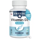 FREEDA Vitamin D3-3000 IU - Reine hohe Potenz Kosher Ergänzung Tabletten - Knochen und Muskel Gesundheit, Calcium Absorption, Immununterstützung für Männer und Frauen* - 100 Tiny Tabletten