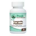 Peak Longevity Platinum PQ-Ergänzung mit Coenzym Q10 - Pyrrolochinolin Quinone mit Ubiquinol CoQ10 und Shilajit - Mitochondriale Ergänzung für natürliche Energie und gesunde Alterung (30 Softgels)