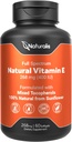 Naturalis Sunflower Vitamin E 268mg (400 IU) mit gemischten Tocopherolen | Essential Haut Vitamin & Immununterstützung | Non-GMO, Soy & Gluten Free | 60 Softgels