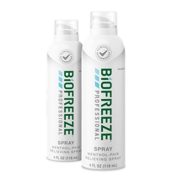 Biofreeze Professional Strength Pain Relief Aerosol Spray, Arthritis Pain Reliever, Knie & Lower Back Pain Relief, Sore Muskel Relief, FSA Eligible, 2 Pack (4 FL OZ Biofreeze Menthol Spray)