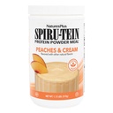 NaturesPlus SPIRU-TEIN Shake - Peaches & Cream Flavor - 1,1 lbs, Spirulina Protein Powder - Pflanzenbasierte Mahlzeitenersatz, Vitamine & Mineralien für Energie - Vegetarisch, Glutenfrei - 15 Servierungen