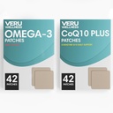 Veru Wellness Cardiovascular & Brain Strength Duo Lifestyle Patches Omega3 Coenzym Q10 - Selbstklebende Zeit Release Thema Patch, 8-10 Stunden (42 Tage Versorgung)