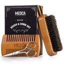 Wooden Beard und Comb Set für Männer - Perfekt für Bart Kopf Haar und Schnurrbart Herren Grooming Kit für Styling, Anwenden Bartöle und Balsame für bessere Haarpflege Wachstum und beeindruckende Haargesundheit
