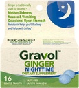 Gravol Ginger Nacht Tabletten für Upset Stomach & Nausea, 16ct mit Melatonin