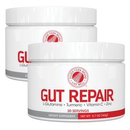 Silber Fern Gut Reparatur - Verdauungsergänzung Pulver - L-Glutamin, Curcumin, Zink & Ascorbinsäure (2 Tuben - 60 Portionen)
