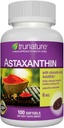 Generische Trunatur Astaxanthin 6 mg. - Verbessert Hautelastizität, Feuchtigkeit, Textur und Ton - 100 Softgels