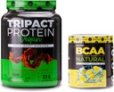 Nutrologie TRIPACT Vegan Protein Pulver, für Vegan Protein Shakes, Schokolade Peanut Butter (20 Servierungen) BCAA Natürlich, Pflanzenbasierende BCAA Pulver, Lemonade Flavor (30 Servierungen)