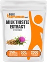 BulkSupplements.com Milchdistelextrakt Pulver - Kräuterergänzung, Milchdistelergänzung - Glutenfrei, 250mg pro Servierung, 500g (1.1 lbs) (Pack von 1)