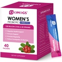 OMOGS Women's Probiotic,120-Billion-CFUs, 18 Strains, mit 3 Prebiotics und Cranberry Extract, Hilfe für Immun Booster, Verdauungsgesundheit, Gut Health und Vaginal Health