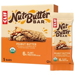 CLIF Nut Butter Bar - Erdnussbutter - Gefüllte Energieriegel - Nicht-GMO - USDA Organic - Plant-Based - Low Glycemic - 1,76 Unze (5 Pack)