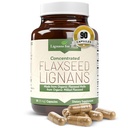Lignans for Life Flaxseed Lignans for Dogs & People - Organic Flaxseed Supplement for Hormone Support, 15mg 90 Kapseln, Flax Seed für Hunde & Frauen, High-Fiber