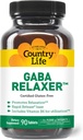 Country Life GABA Relaxer – 90 Tabletten | Schnelle Freisetzung Formel für Entspannung, Stress & Schlaf-Unterstützung | Mit GABA, Aminosäuren & B Vitamine | Zertifiziert Vegan, Glutenfrei, Non-GMO
