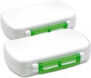 Pill Boxes- Pack von 2 wasserdichte Medizin Pill Holder Cases, BPA-freie tägliche Tablet-Halter Aufbewahrung Organizer Spender für Medikamente, Ergänzungen, & Vitamine, Ideal für Reisen von MEDca