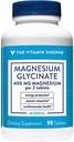 Das Vitamin Shoppe Magnesium Glycinate 400MG - unterstützt die Energieproduktion, fördert die Muskelentspannung und verbessert die Herzgesundheit für insgesamt Wellness (90 Tabletten)