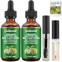 Rizinusöl Organisch und rein kalt gepresste ungeraffte Wimpern Wachstum Serum, Hexane freie Glasflasche Lash, Weihnachtsgeschenke für Frauen Stocking Stuffers