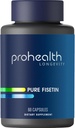 ProHealth Pure Fisetin (60 X 250 mg Kapseln) – Ultra reines natürliches Fisetin-Ergänzungsmittel für intermittierende hohe Dosierung. Triple 3rd Party Getestet für Potenz und Sicherheit. GMP Herstellung in den USA