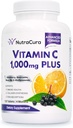 Immunität Vitamin C 1000mg mit Elderberry, Quercetin, Bioflavonoids, Rose Hips, Rutin - 4 Monate Versorgung, 120 Tabletten - Immunsystemunterstützung