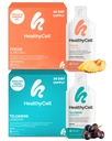 Healthycell Telomere Länge Healthy Aging Supplement + Focus & Recall Brain Supplement für Memory & Focus Bundle