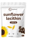 Micro Ingredients Sunflower Lecithin 1.600mg pro Servierung, 300 Softgels | Sustainable Farmed Source, Cold Pressed, Rich in Phosphatidyl Choline | Lactation Supplement* | Soy Free, Non-GMO
