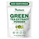 Purisure Grüner Tee Extrakt | Pulverierter Tee aus Premium Grün Blatt | Unsweetened Vegan Tee für Latte & Smoothie Rezept | All-Natural Antioxidans Grüner Tee Pulver mit EGCG & Polyphenole | 500 Servierungen