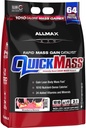 ALLMAX Nutrition QUICKMASS, Strawberry Banana - 10 lb - Rapid Maß Gain Catalyst - Bis zu 64 Gramm Protein pro Servierung - 3:1 Carb to Protein Ratio - Zero Trans Fat - Bis zu 70 Portionen