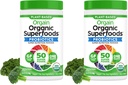 Orgain Organic Greens Powder + 50 Superfoods, Original - 1 Billion Probiotics for Gut Health, Antioxidantien, Vegan, Plant Based, Gluten Free, Non GMO, Dairy Free Juice & Smoothie Mix - 0.62lb