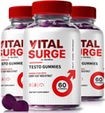 (3 Pack) Vital Surge Testo Gummies – Premium VitalSurge Gummies für Männer mit sauberen Inhaltsstoffen zu Kraftstoffantrieb, Vertrauen und tägliche Leistung, Easy-to-Chew Tasty Vital Surge ME Gomitas (180 Gummi)