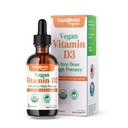 LIQUIDHEALTH Vitamin D3 4000 IU, USDA Organic Vitamin D Flüssigkeitstropfen für Erwachsene & Kinder, Vegan Vitamin D für Immunsystemunterstützung, Knochengesundheit, Stimmungsunterstützung, Gesunde Haut - Made in USA (2 oz)