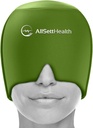 Migräne Relief Cap Ice Head Wrap Kopfschmerzen und Migräne Hut | Kopfschmerzen Relief mit Hot/Cold Gel Head Ice Pack mit Gesicht und Augen Kopfschmerzen Maske Compress - Grün