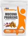BulkSupplements.com Mucuna Pruriens Extract Powder - Mucuna Pruriens Supplements, Kräuterergänzung - Vegan & Glutenfrei, 500mg pro Servierung, 1kg (2.2 lbs) (Pack von 1)