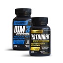 2X-TESTO Stack | DIM 3X & Testodren Bundle | Unterstützung Testosteronspiegel | Verbessern Muskelwachstum | Made in USA