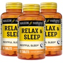 MASON NATURAL Relax & Schlaf Ernährung Kräuterergänzung mit Valerian Root & Passiflora Extract, 9 Monate Versorgung, 3 Pack