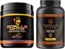 Gorilla Mind Pre Workout (Cherry) + Premium Whey Protein (Chocolate) - Umfassender Stack für Kraftstoff maximale Workout-Ergebnisse