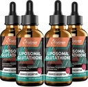 2000MG Liposomale Glutathione Flüssigkeitstropfen, Ultra Hohe Absorption, natürliche Entgiftung, Immunsystem & Haut Supprot*, L-Glutathion, Vitamin C & Hyaluronsäure, Kapseln Alternative, 8.08 OZ