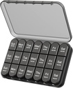Daviky Pill Organizer 3X pro Tag, Wöchentliche Pille Box 7 Tag, Reise Pille Fall mit großen Behältern, leichtes Proof Pille Fall für Vitamine, Medikamente, Nahrungsergänzungen und Fischöle (schwarz)