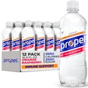 Propel Immununterstützung Elektrolyt Enhanced Water Sports Drink, Orange Raspberry Flavored Water, 100% DV Vitamin C + Zink, Zero Calorie & Zero Sugar Hydration mit Elektrolyten und Vitaminen, 24 fl oz Wasserflaschen (12 Pack)