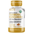 Nature's Fusions Nutri Organic Turmeric Supplement 1425mg - 40x Mehr Bioverfügbar - 95% Curcuminoids - Kurkuma mit schwarzem Pfeffer, Ginger & Turmeric Oil - Supplement