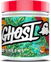 GHOST Greens Powder, Apple Cider - 30 Servierungen - 19 Superfood Greens & Reds Powder, Fruits, Gemüse, Spirulina, & Chlorella, Prebiotics, 10 Billion CFU Probiotic & Digestive Enzyme - Glutenfreie