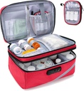 Trunab Medizin Aufbewahrungstasche mit Kombinationsverschluss, abschließbare Pillen Flasche Organizer, Reisemedizin Tragetasche für Medizin Box, Rezept, Vitamine, Ergänzungen oder medizinische Versorgung