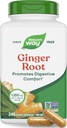 Nature's Way Ginger Root Capsules 550 mg pro Kapsel, Digestive Comfort* Reduces Motion-Related Nausea*, 1.100 mg pro 2 Kapseln, Non-GMO Project Verified, Vegan, 240 Count (Packaging May Vary)