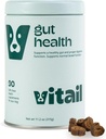 Chews probiotiques pour chiens - Enzymes digestifs, Omega 3 et propolis des abeilles - soutient la digestion, la santé Bowel et l'immunité - 90 Chews