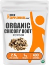 BulkSupplements.com Organic Chicory Root Powder - Chicory Root Supplement, Chicory Root Coffee Alternative - Fiber Supplement, Glutenfrei, 2,5g pro Servierung, 1kg (2.2 lbs) (Pack von 1)