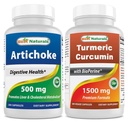 Artischockenextrakt 10000 mg & Kurkuma 1500mg/Serving mit Bioperine