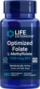 Life Extension Optimized Folate (L-Methylfolat) 1700 mcg DFE, 180 Veg Tablets