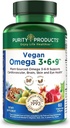 Reinheitsprodukte Omega 3-6-9 Vegane und vegetarische Formel - "5 in 1" Essential Fatty Acid Complex - wissenschaftlich formulierte pflanzliche Omega 3 6 9 Essential Fatty Acids (EFA) - von (60)